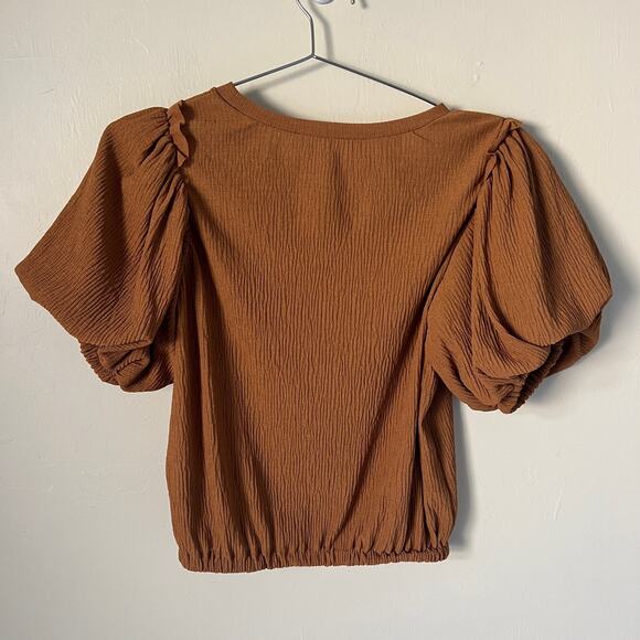 ASTR The Label Puff Sleep Short Sleeve Top Brown Cider Size XS - Picture 2 of 9